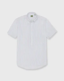 Short-Sleeved Button-Down Popover Sport Shirt^Sid Mashburn New