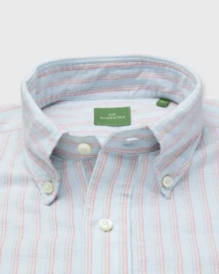Short-Sleeved Button-Down Popover Sport Shirt^Sid Mashburn New