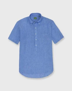 Short-Sleeved Button-Down Popover Sport Shirt^Sid Mashburn New