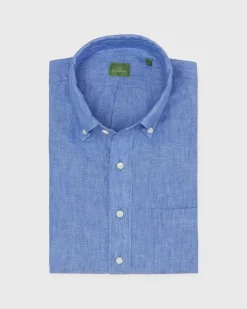 Short-Sleeved Button-Down Popover Sport Shirt^Sid Mashburn New
