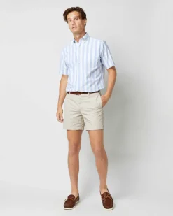 Short-Sleeved Button-Down Sport Shirt^Sid Mashburn Fashion