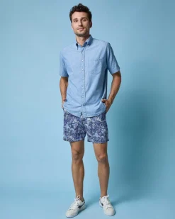 Short-Sleeved Button-Down Sport Shirt^Sid Mashburn Clearance