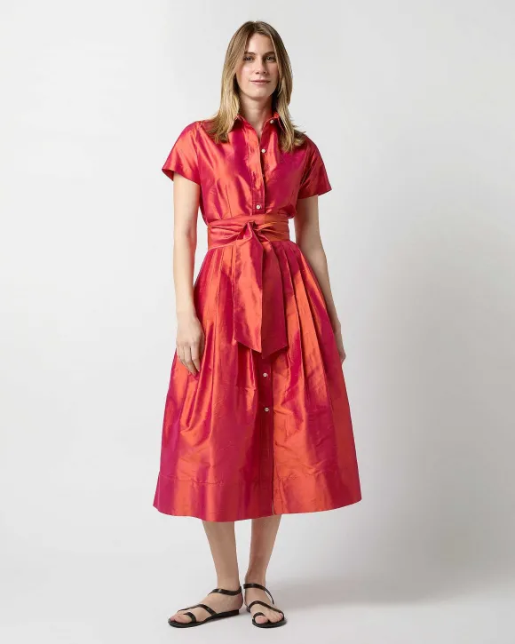 Short-Sleeved Classic Shirtwaist Dress^Ann Mashburn New