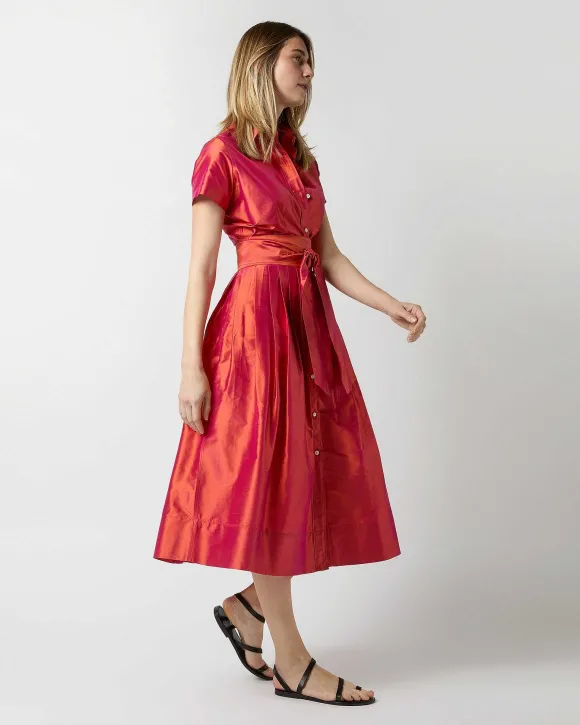 Short-Sleeved Classic Shirtwaist Dress^Ann Mashburn New