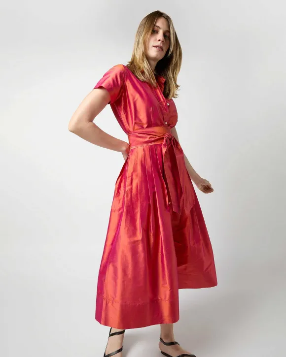 Short-Sleeved Classic Shirtwaist Dress^Ann Mashburn New