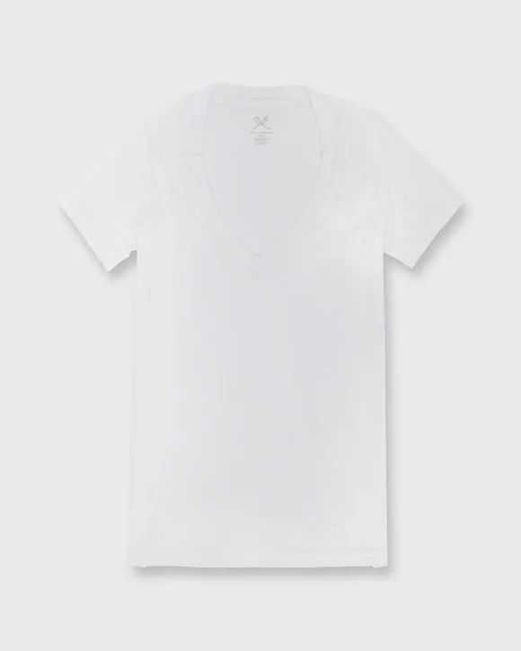 Short-Sleeved Deep-V Tee^Ann Mashburn Clearance