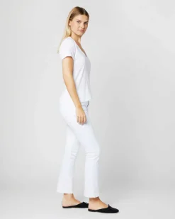 Short-Sleeved Deep-V Tee^Ann Mashburn Clearance