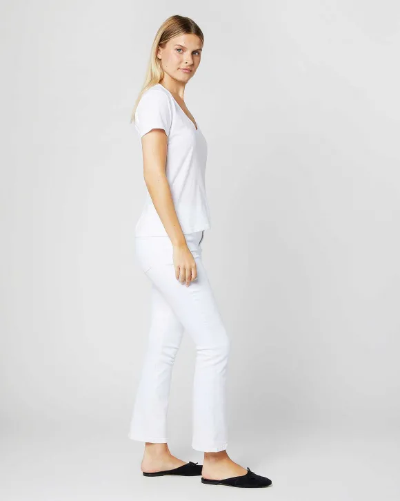 Short-Sleeved Deep-V Tee^Ann Mashburn Clearance