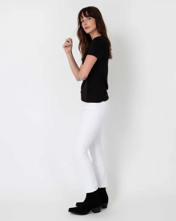 Short-Sleeved Deep-V Tee^Ann Mashburn Cheap