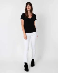 Short-Sleeved Deep-V Tee^Ann Mashburn Cheap