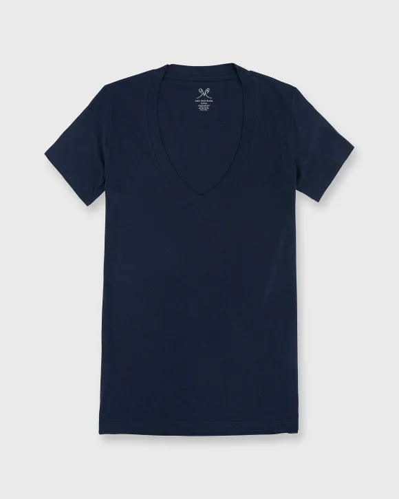 Short-Sleeved Deep-V Tee^Ann Mashburn Cheap