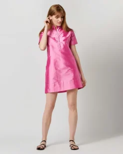 Short-Sleeved Popover Dress^Ann Mashburn Fashion