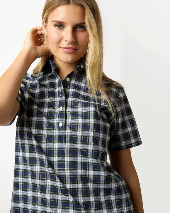 Short-Sleeved Popover Dress^Ann Mashburn Fashion