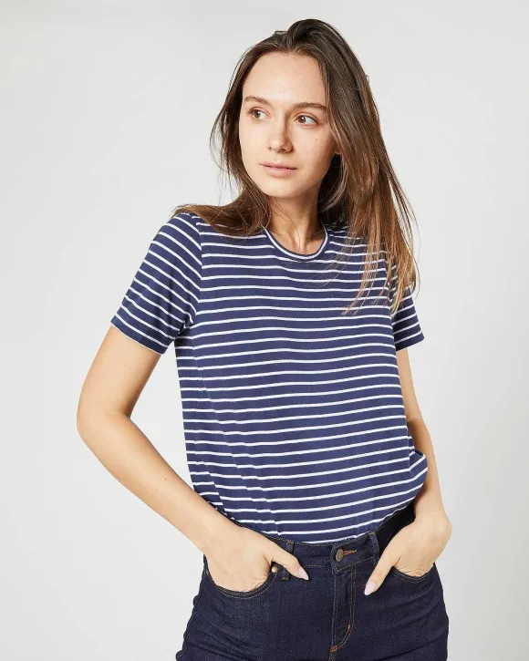 Short-Sleeved Relaxed Tee^Ann Mashburn Cheap