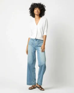 Short-Sleeved Rosie V-Neck Cardigan^Ann Mashburn Hot