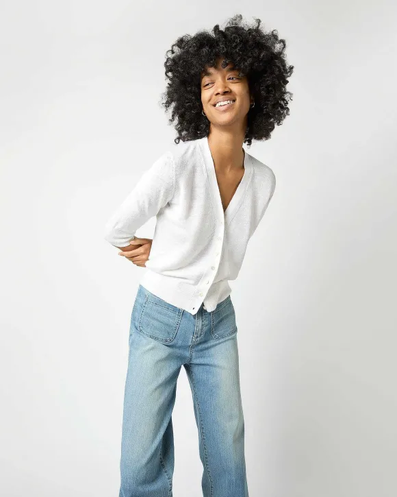 Short-Sleeved Rosie V-Neck Cardigan^Ann Mashburn Hot