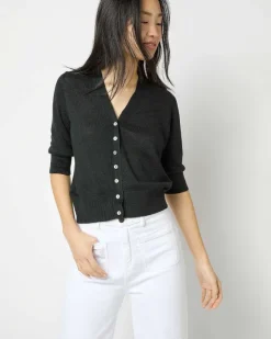 Short-Sleeved Rosie V-Neck Cardigan^Ann Mashburn Hot