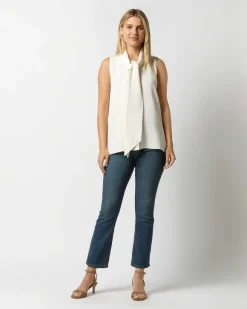 Sleeveless Tie-Neck Blouse^Ann Mashburn Online