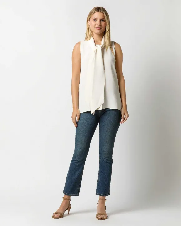 Sleeveless Tie-Neck Blouse^Ann Mashburn Online