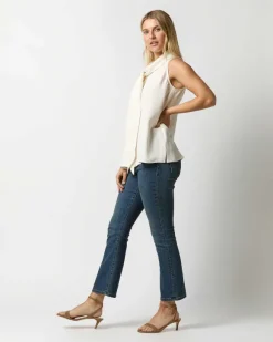 Sleeveless Tie-Neck Blouse^Ann Mashburn Online
