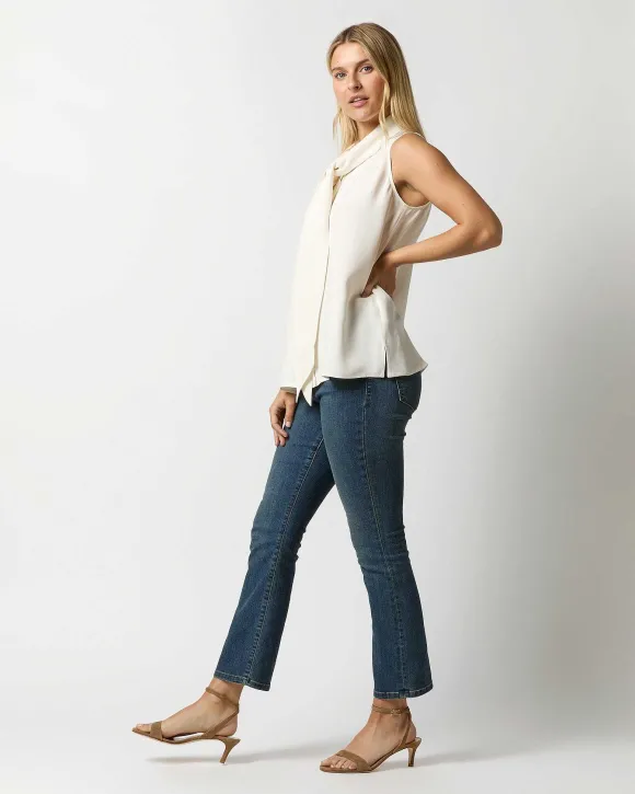 Sleeveless Tie-Neck Blouse^Ann Mashburn Online