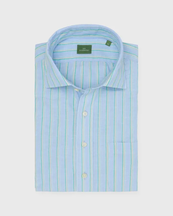 Spread Collar Popover Sport Shirt^Sid Mashburn Hot