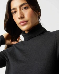 Superfine Funnel-Neck Sweater^Ann Mashburn Flash Sale