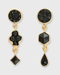 Three Charm Moving Drop Earrings^Grainne Morton Shop