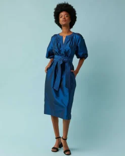 Trapunto Blouson Dress^Ann Mashburn Cheap