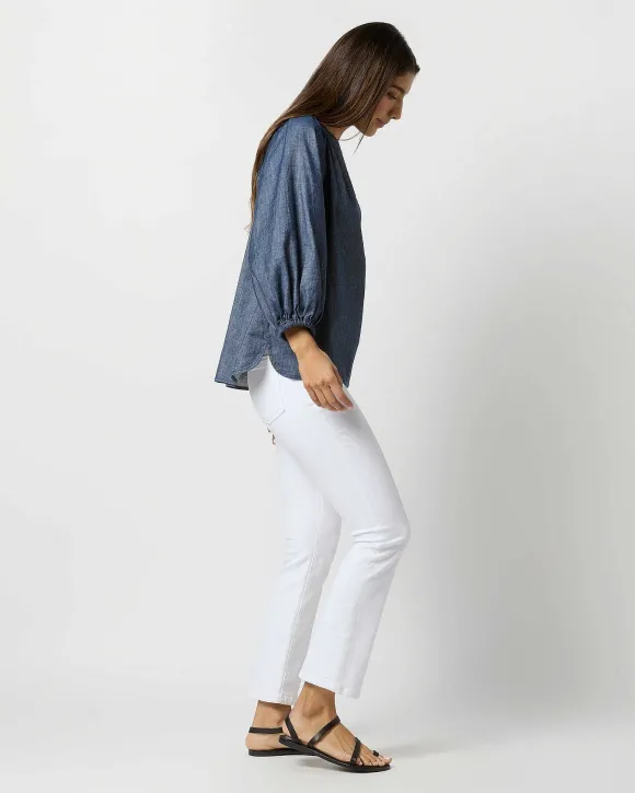 Trapunto Blouson Top^Ann Mashburn Fashion