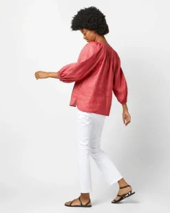 Trapunto Blouson Top^Ann Mashburn New
