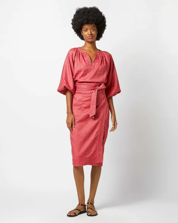 Trapunto Blouson Top^Ann Mashburn New