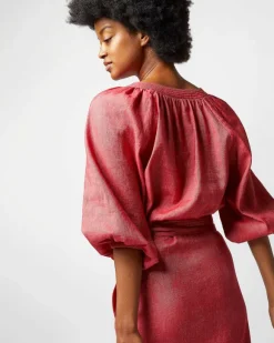 Trapunto Blouson Top^Ann Mashburn New