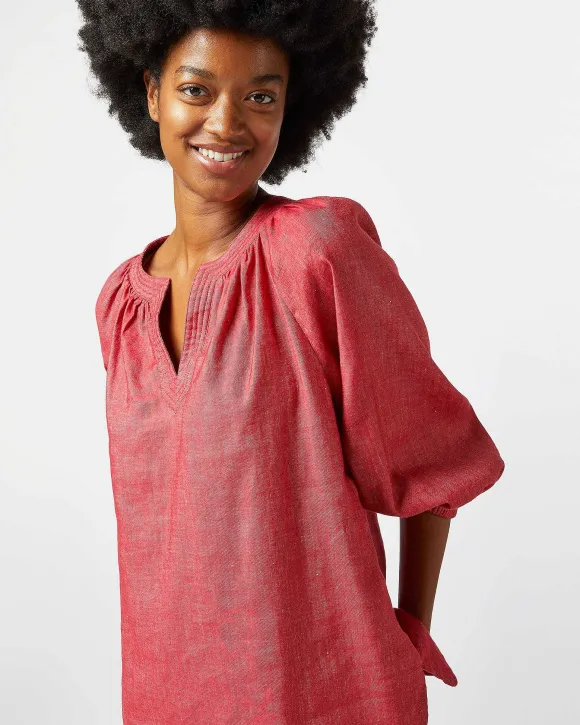 Trapunto Blouson Top^Ann Mashburn New